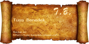 Tuss Benedek névjegykártya